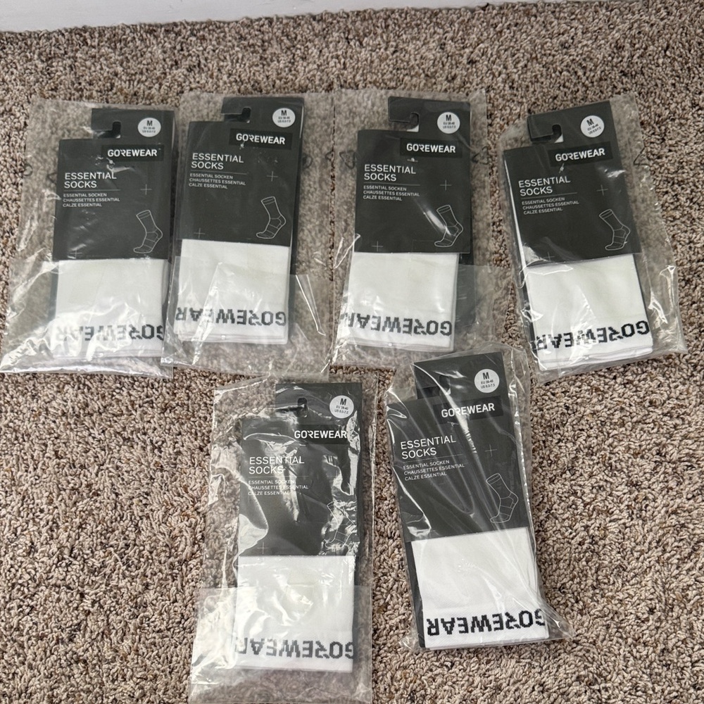 GORE WEAR Black and White Socks Set Size Medium